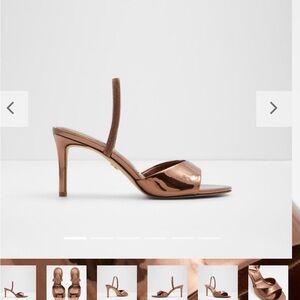 Aldo Aitana Shiny Bronze Heeled Sandals